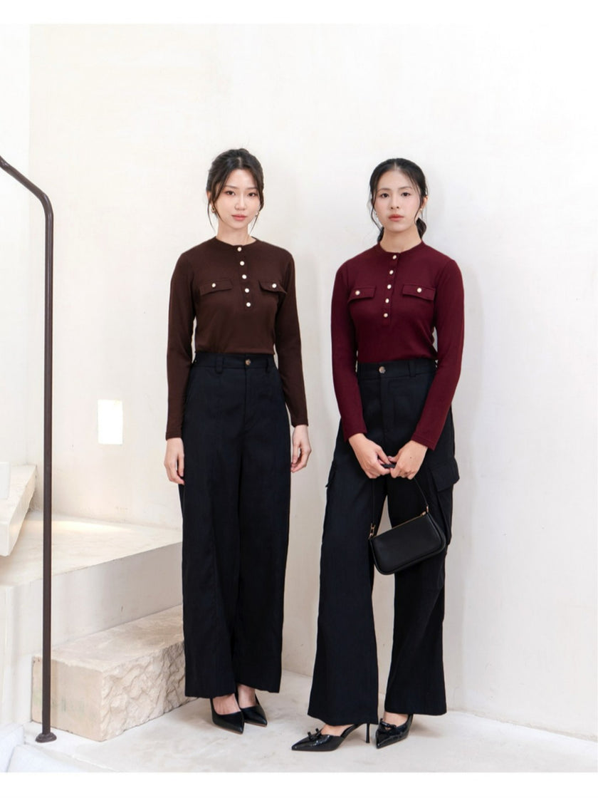 Nomitee's Maeva Top Atasan Wanita Lengan Panjang