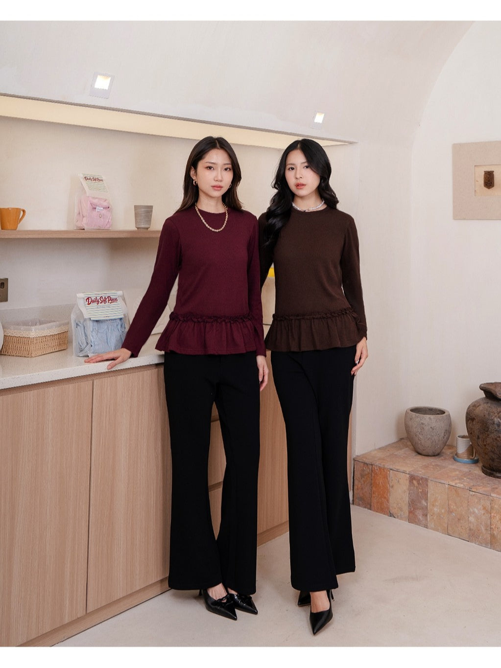 Nomitee's Reina Top Atasan Wanita Lengan Panjang