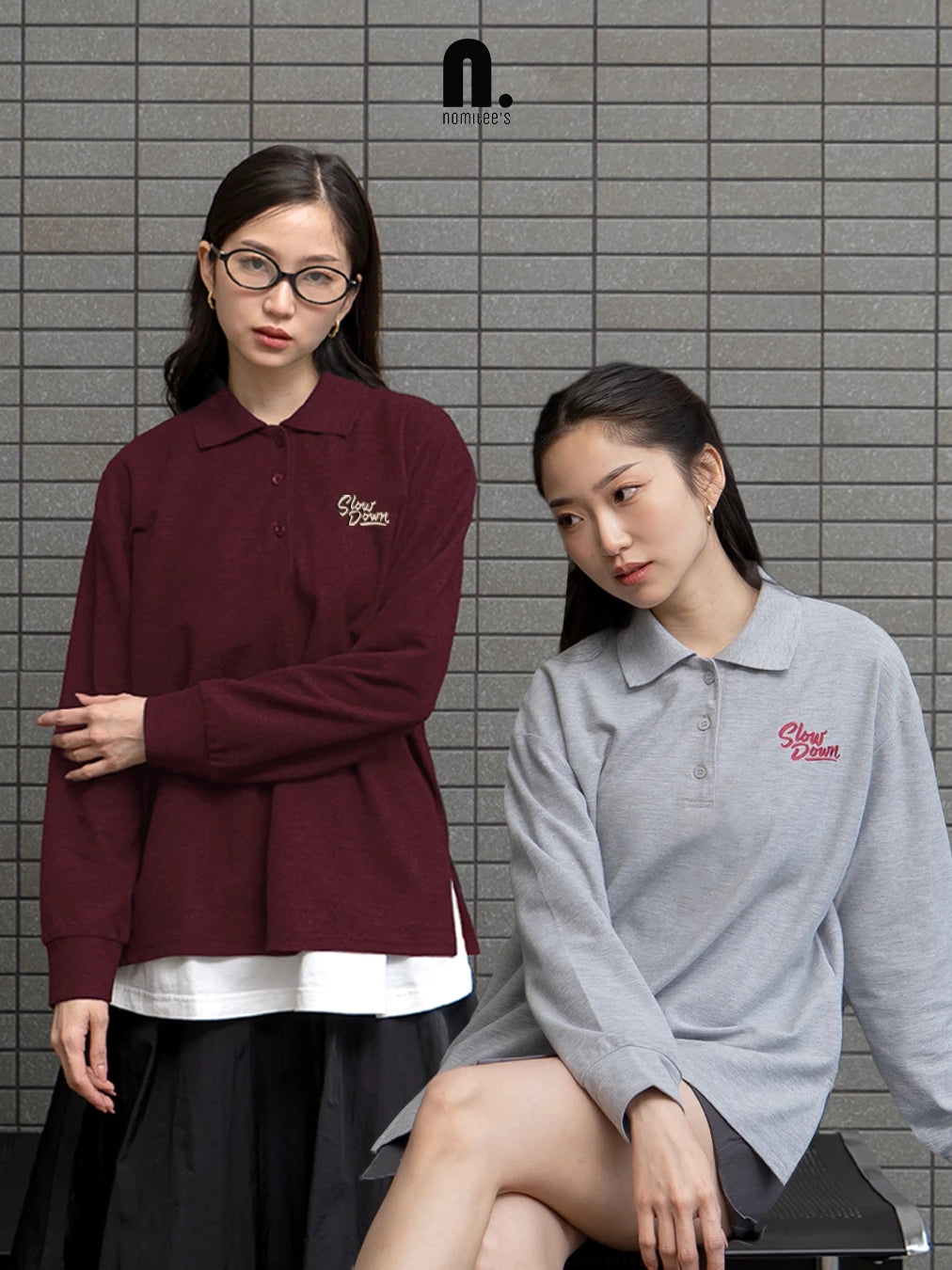 Nomitee's Thiago Top Atasan Wanita Lengan Panjang Oversized