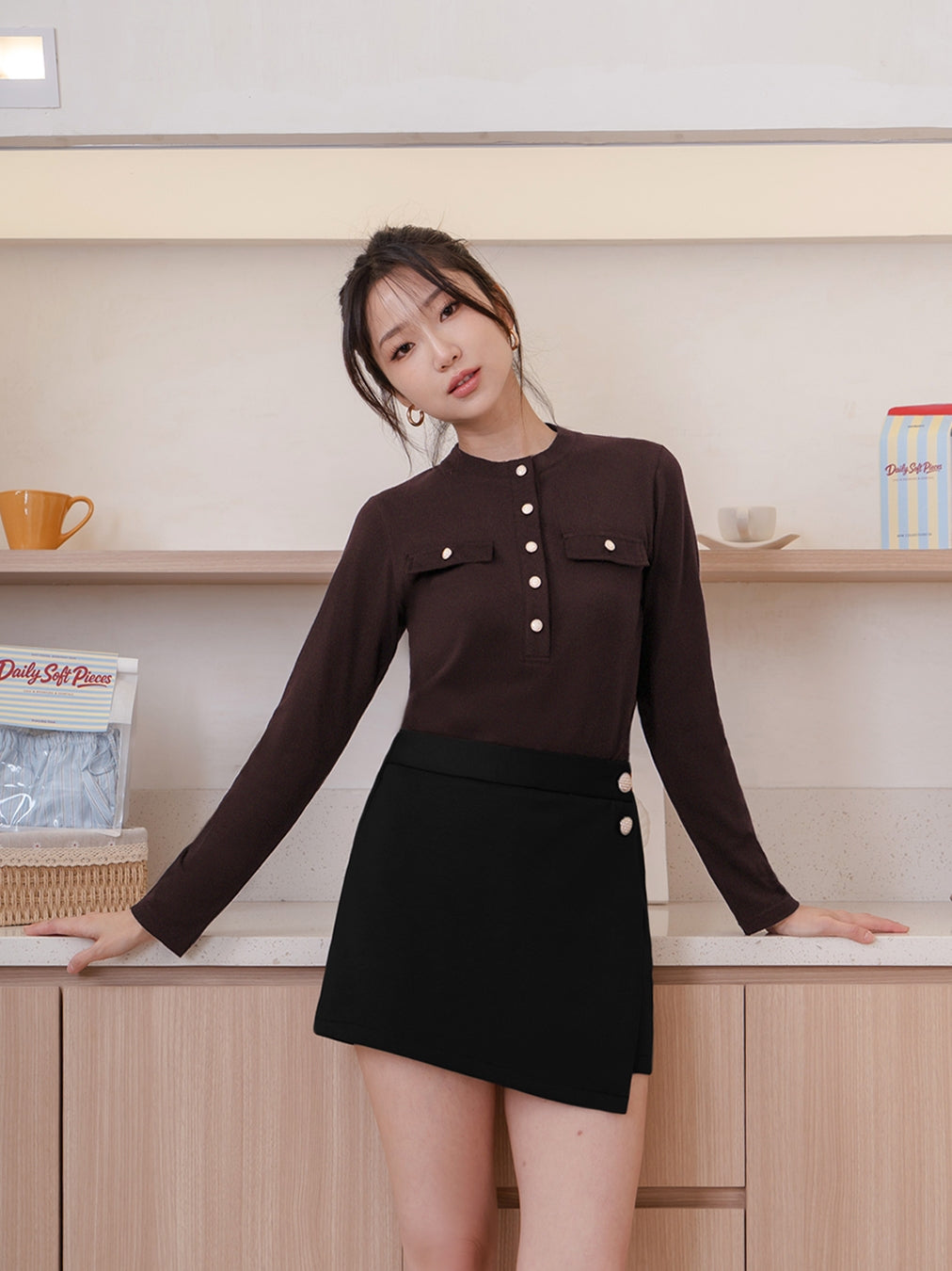 Nomitee's Maeva Top Atasan Wanita Lengan Panjang