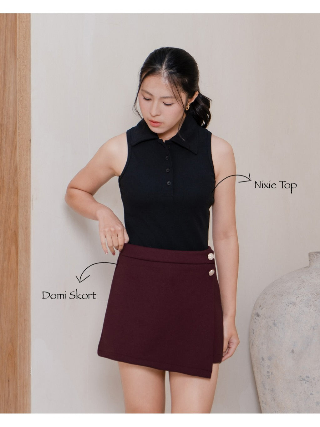 Nomitee's Domi Skort Rok Celana Wanita