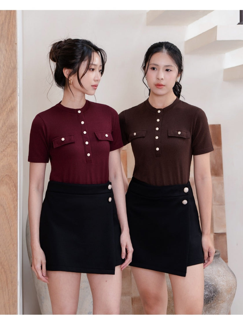 Nomitee's Eris Top Atasan Wanita Lengan Pendek