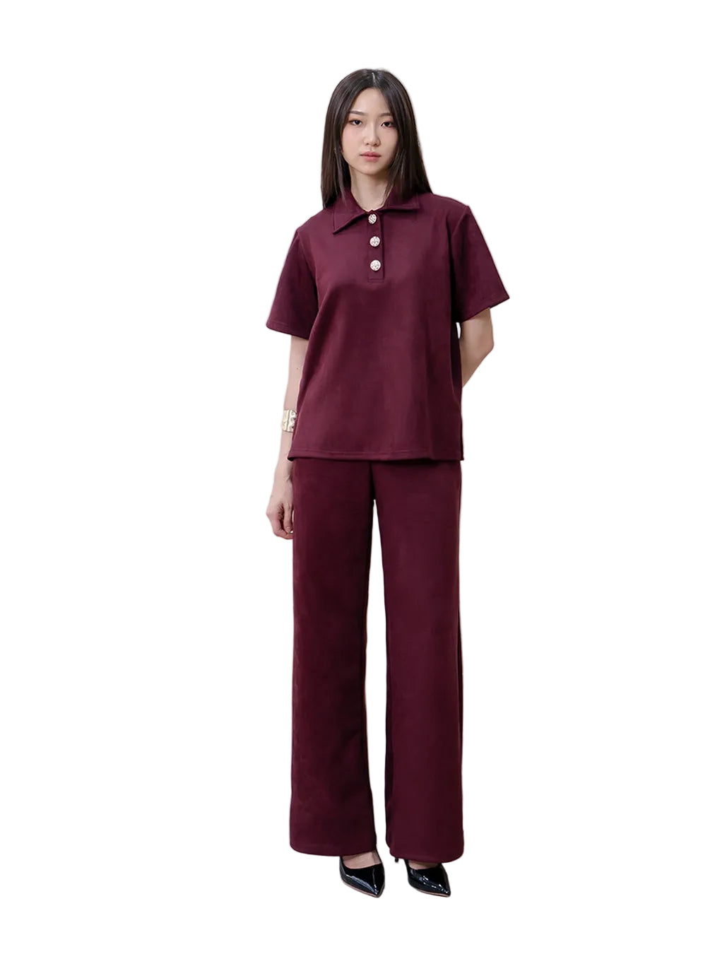 Nomitee's Cloudy Top Atasan Wanita Lengan Pendek (Tidak Dijual Satu Set)