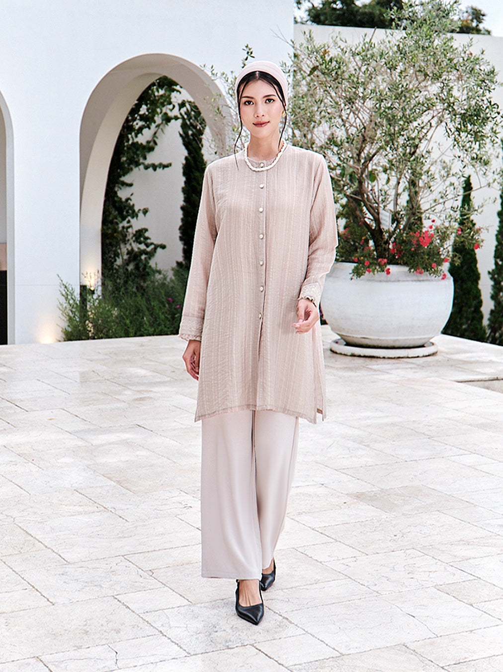 Nomitee's Hanara Tunic Atasan Tunik Wanita Lengan Panjang