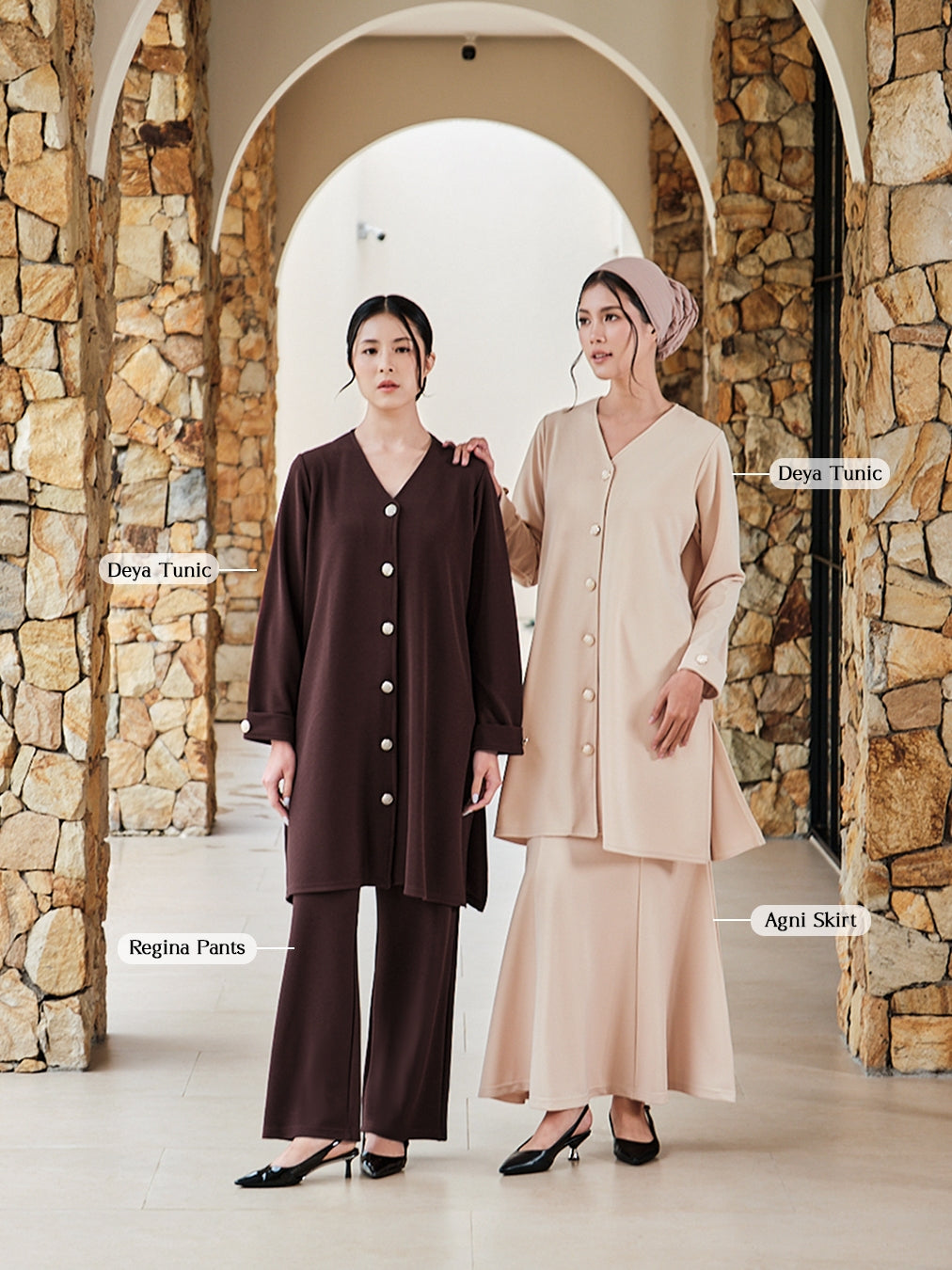 Nomitee's Deya Tunic Atasan Tunik Wanita Lengan Panjang