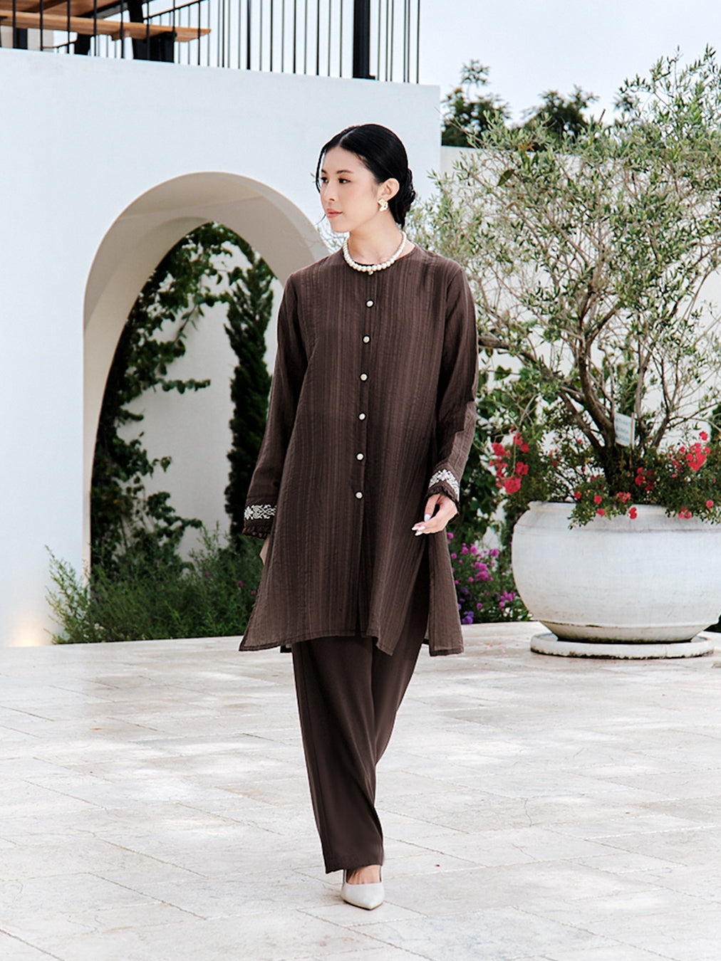 Nomitee's Hanara Tunic Atasan Tunik Wanita Lengan Panjang