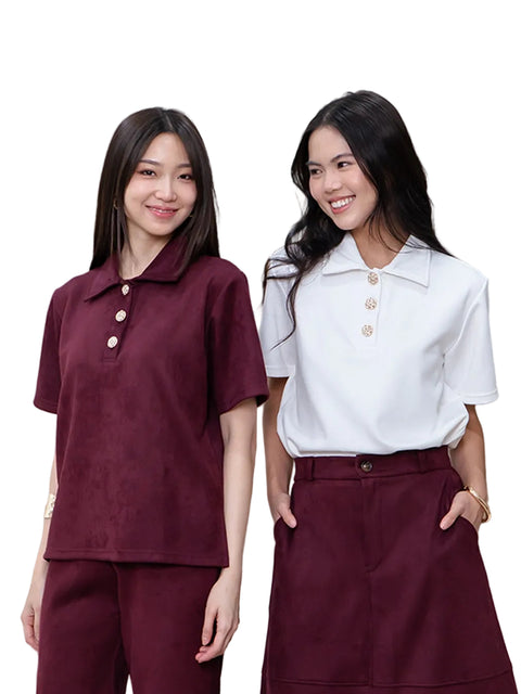 Nomitee's Cloudy Top Atasan Wanita Lengan Pendek (Tidak Dijual Satu Set)