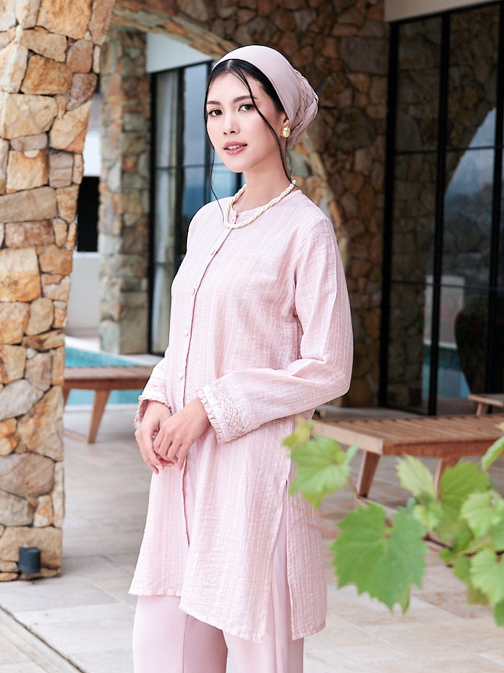 Nomitee's Hanara Tunic Atasan Tunik Wanita Lengan Panjang