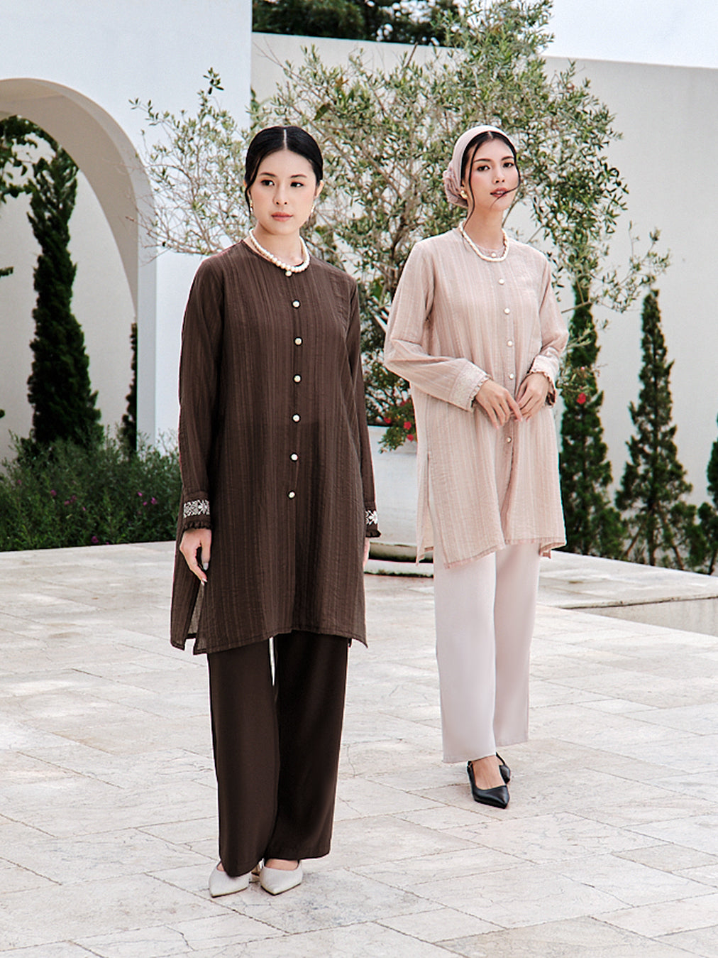 Nomitee's Hanara Tunic Atasan Tunik Wanita Lengan Panjang