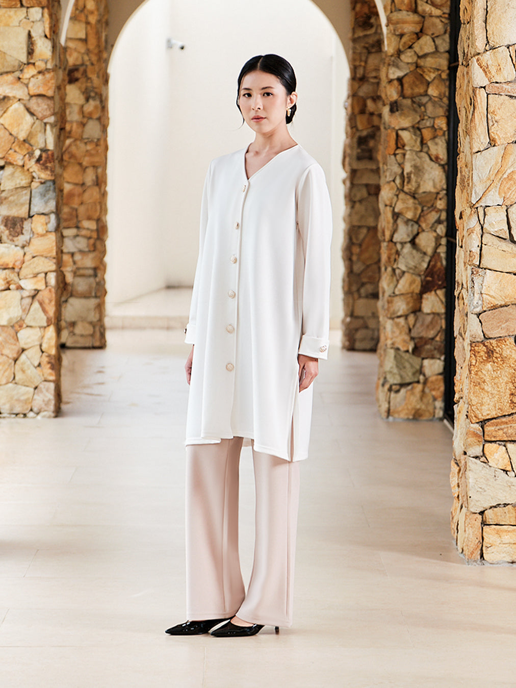 Nomitee's Deya Tunic Atasan Tunik Wanita Lengan Panjang