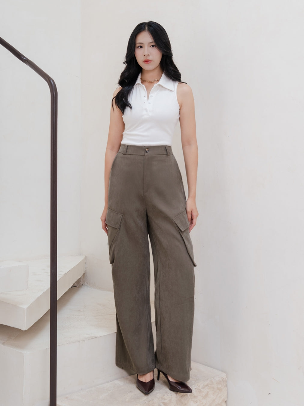Nomitee's Oliver Pants Celana Cargo Panjang Wanita