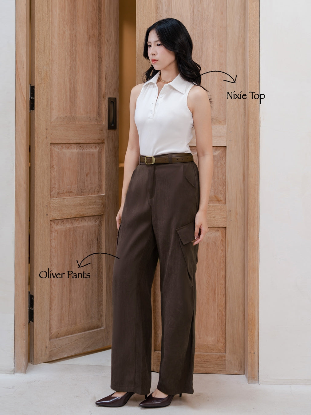 Nomitee's Oliver Pants Celana Cargo Panjang Wanita