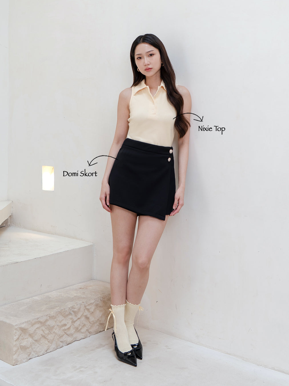 Nomitee's Nixie Top Atasan Wanita Tanpa Lengan