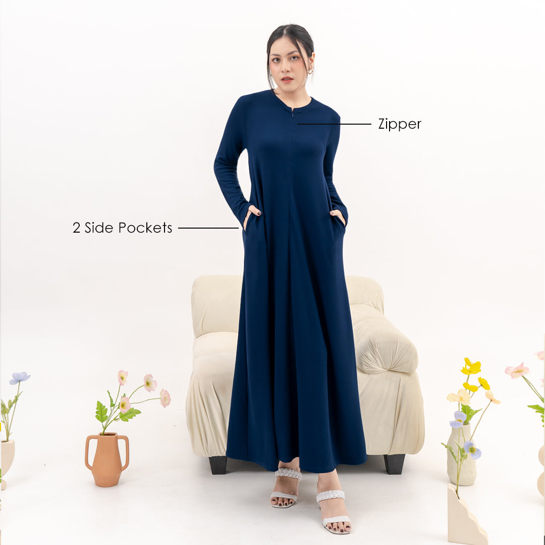 Nomitee's Imma Dress | Gamis Maxi Dress Lengan Panjang