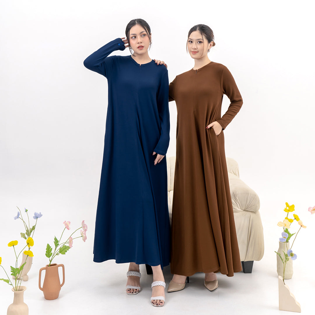 Nomitee's Imma Dress | Gamis Maxi Dress Lengan Panjang