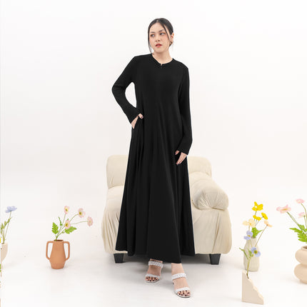 Nomitee's Imma Dress | Gamis Maxi Dress Lengan Panjang