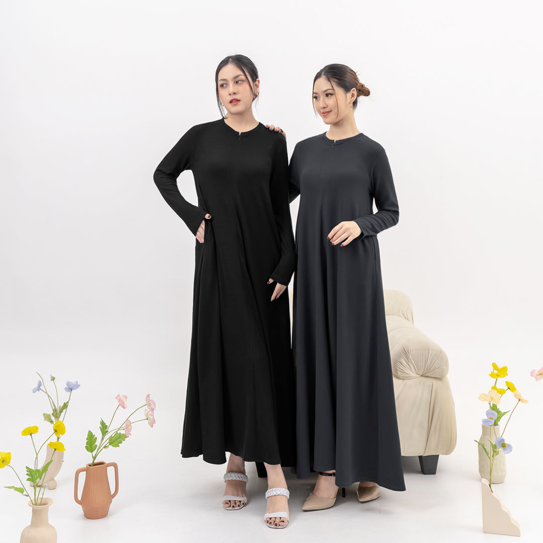 Nomitee's Imma Dress | Gamis Maxi Dress Lengan Panjang