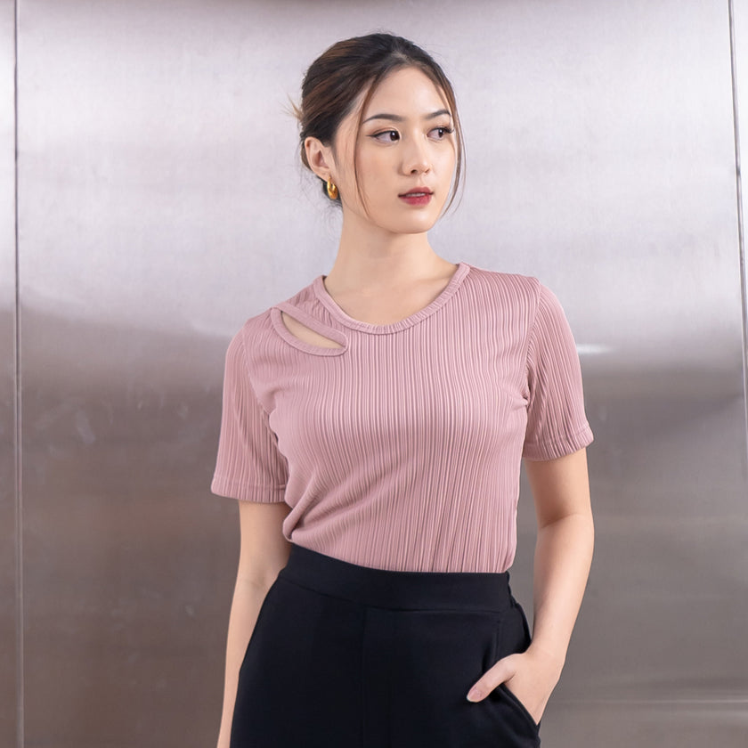 Nomitee's Leslie Top Atasan Wanita Lengan Pendek