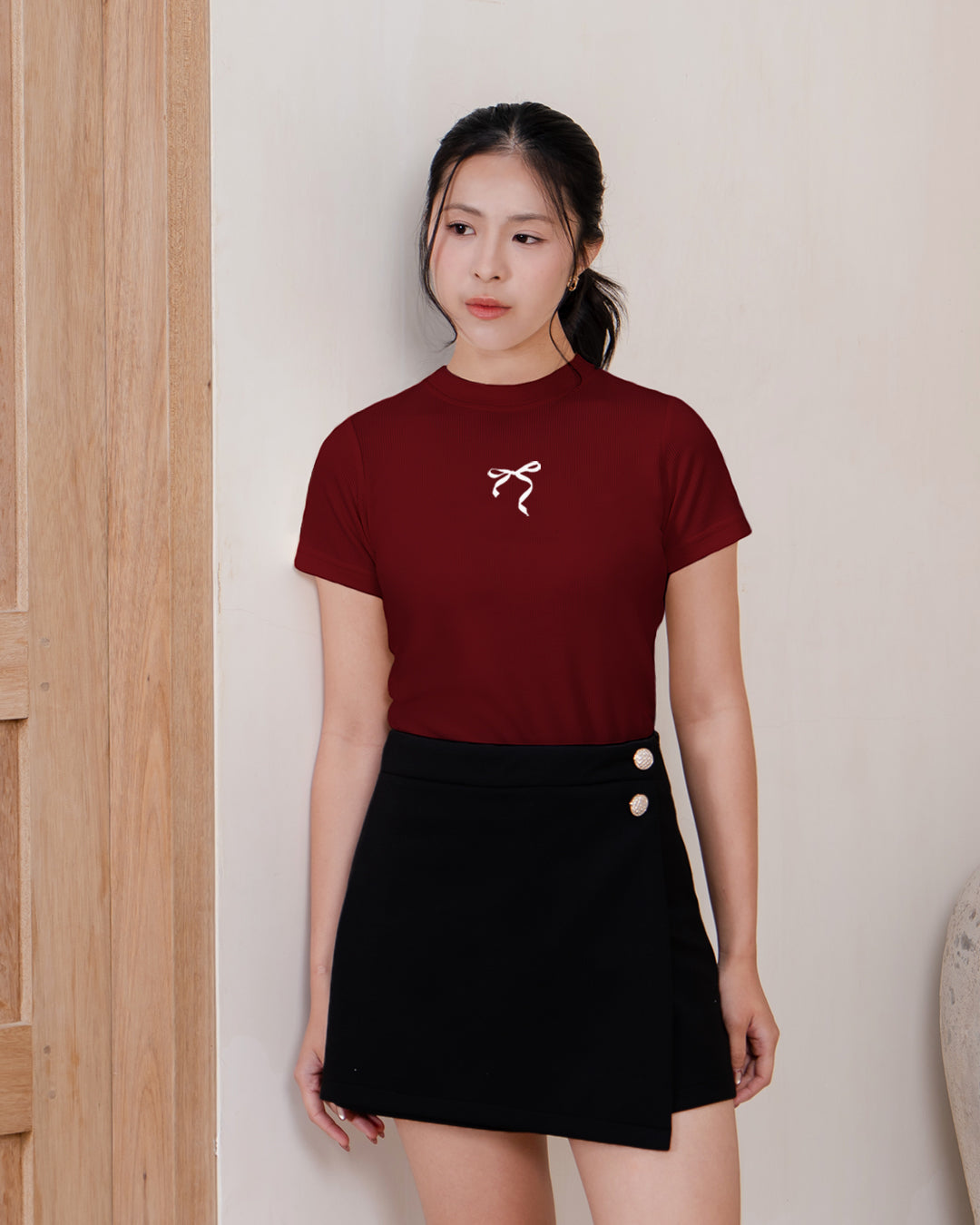 Nomitee's Lily Top Atasan Wanita Lengan Pendek