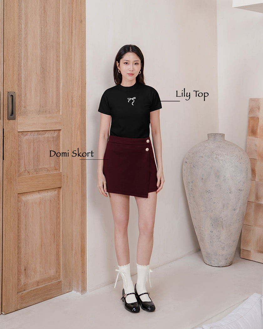 Nomitee's Lily Top Atasan Wanita Lengan Pendek