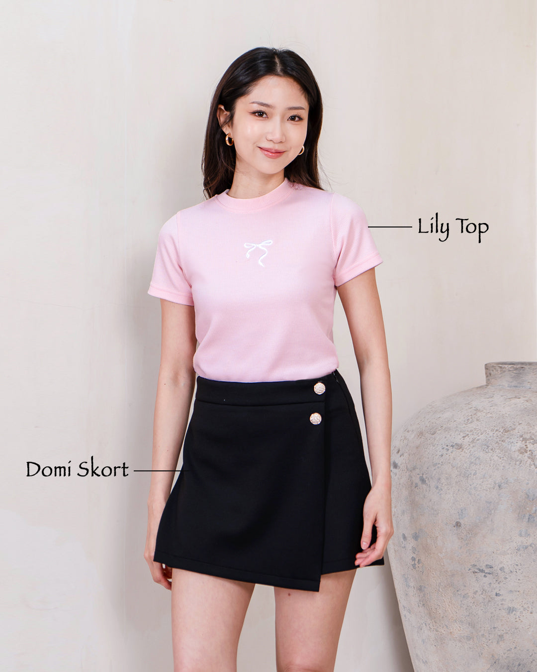 Nomitee's Lily Top Atasan Wanita Lengan Pendek