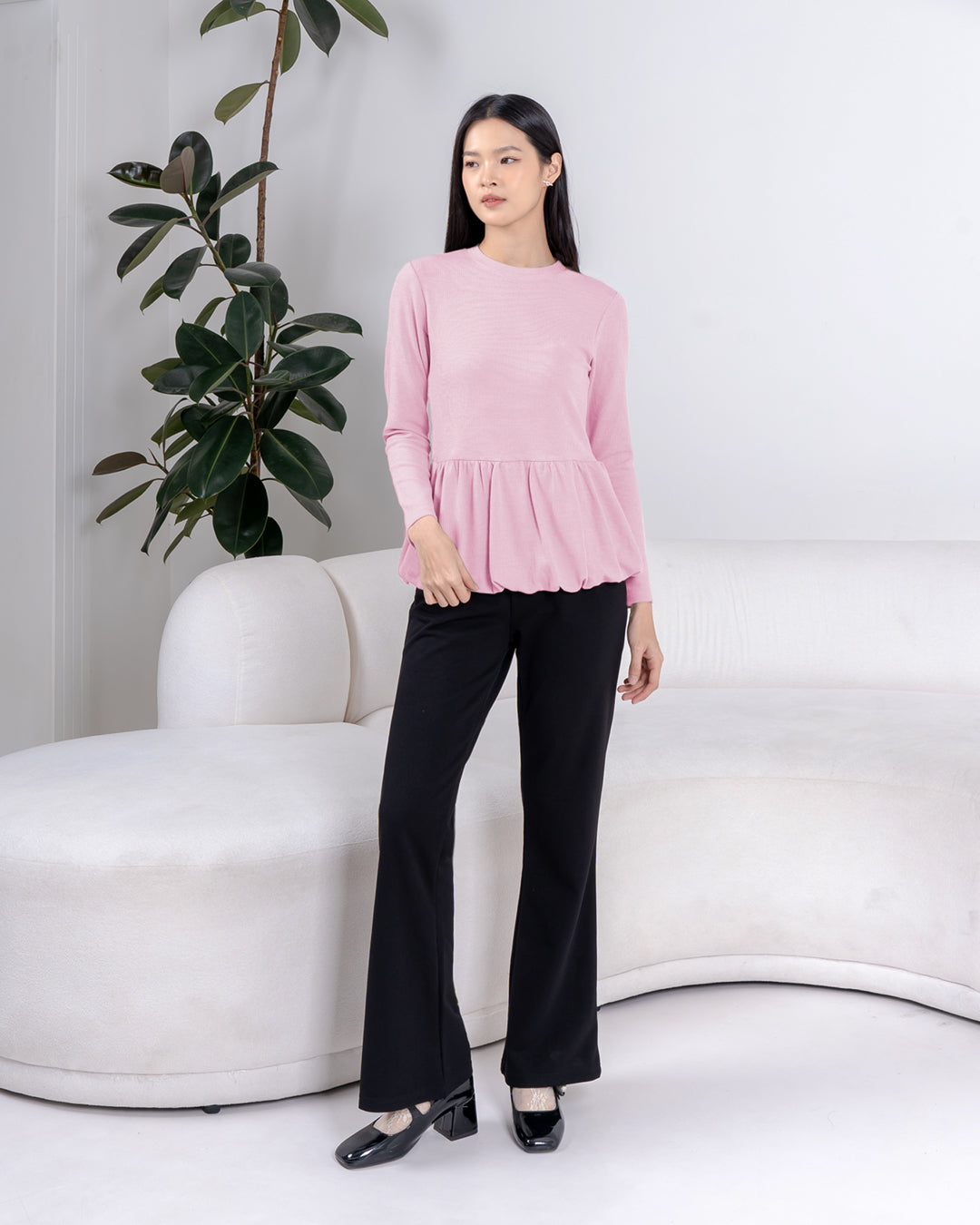 Nomitee's Poppy Top Atasan Wanita Lengan Pendek