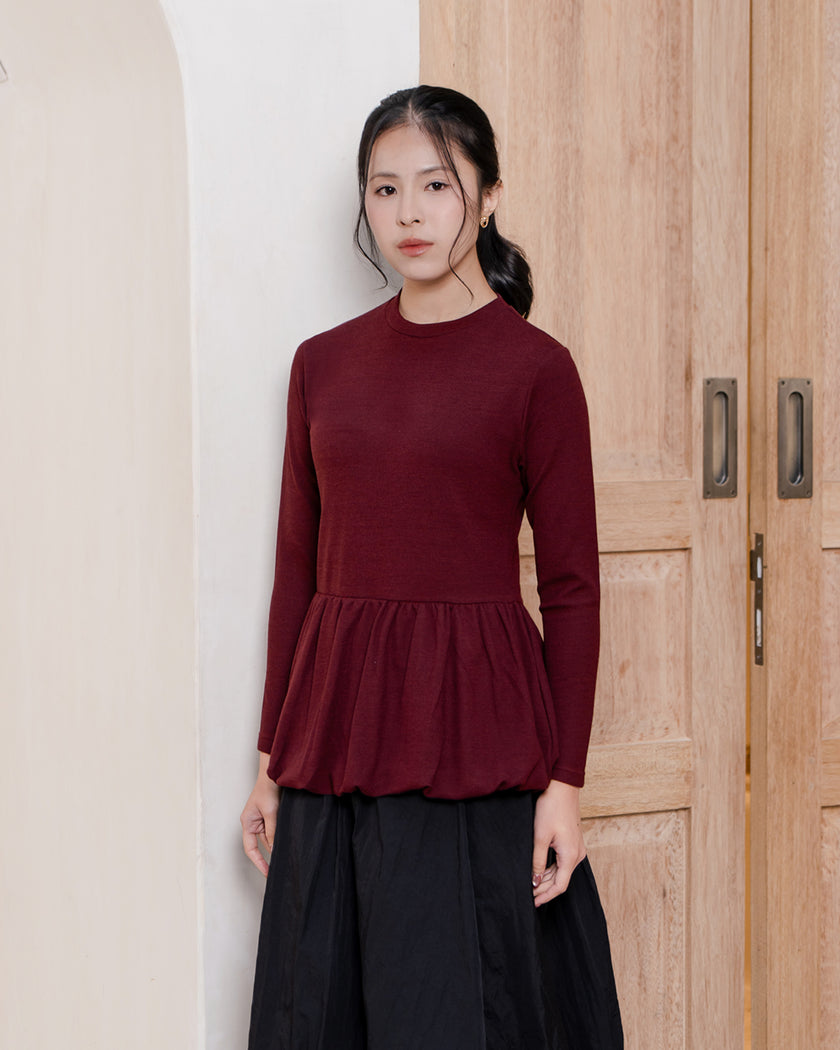 Nomitee's Poppy Top Atasan Wanita Lengan Pendek