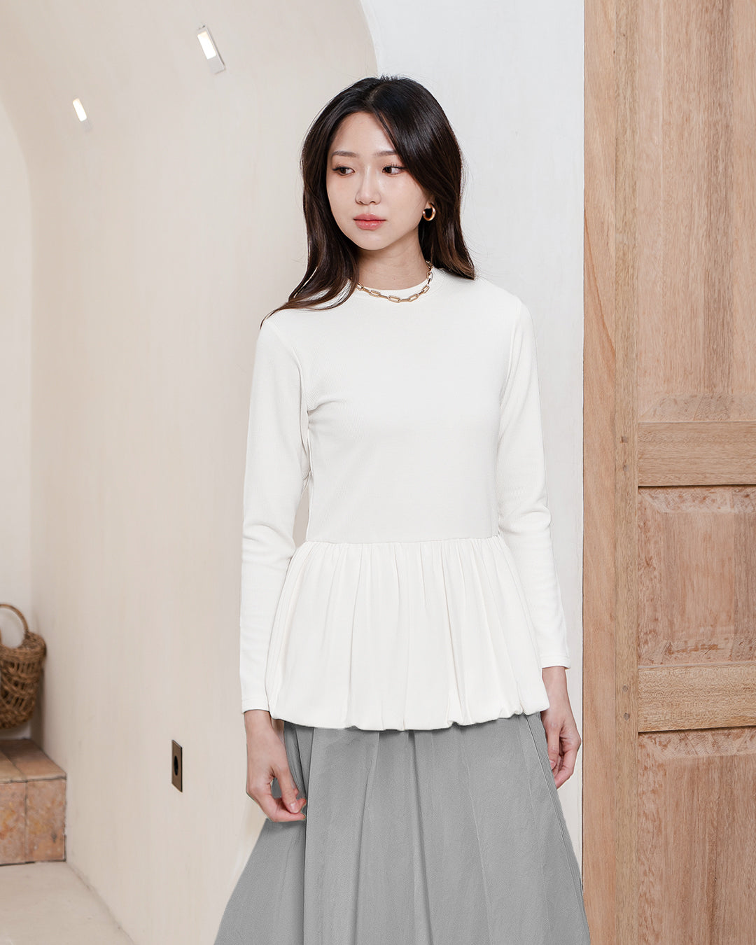 Nomitee's Poppy Top Atasan Wanita Lengan Pendek