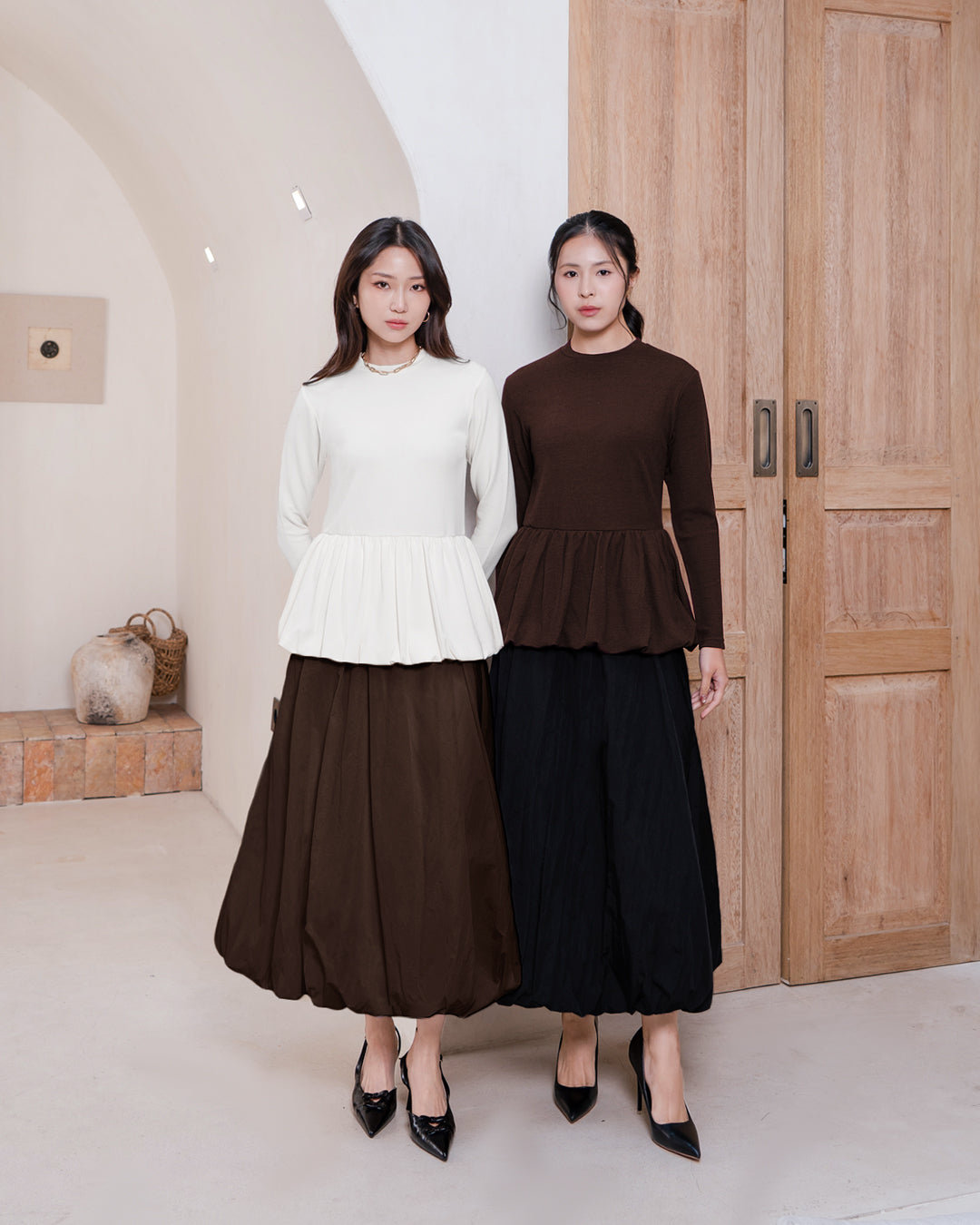 Nomitee's Poppy Top Atasan Wanita Lengan Pendek