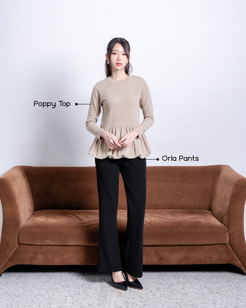 Nomitee's Poppy Top Atasan Wanita Lengan Pendek