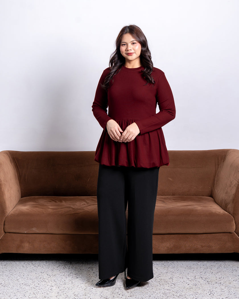 Nomitee's Poppy Top Atasan Wanita Lengan Pendek