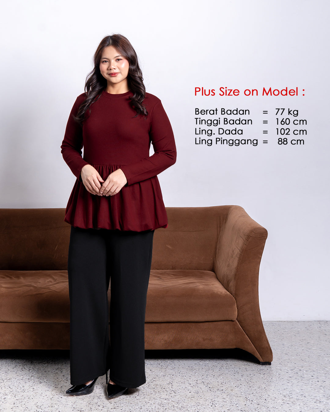 Nomitee's Poppy Top Atasan Wanita Lengan Pendek