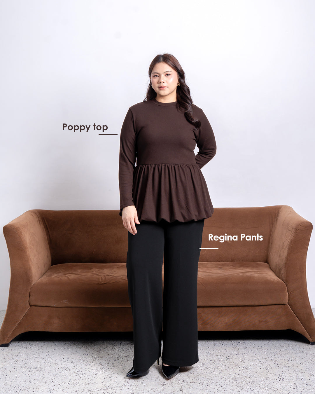 Nomitee's Poppy Top Atasan Wanita Lengan Pendek