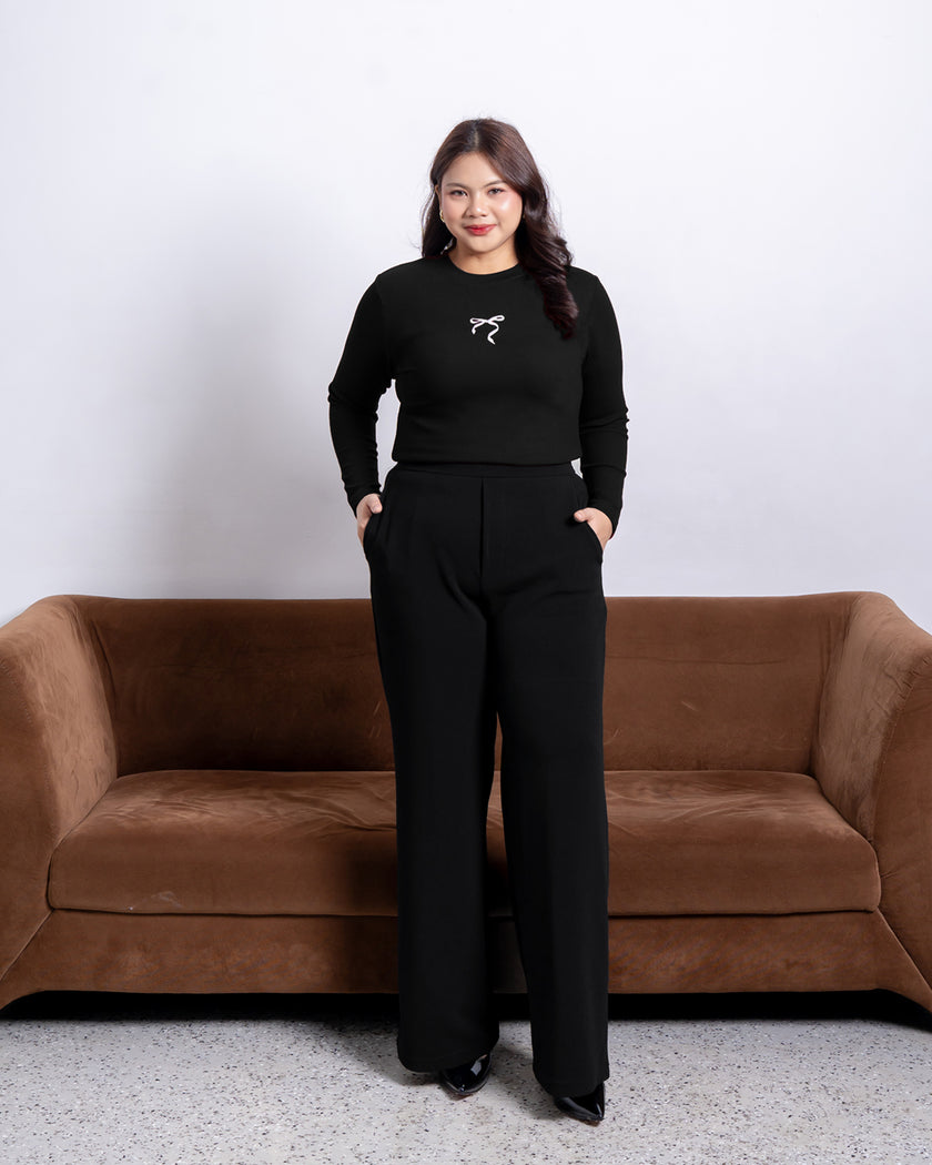 Nomitee's Scarlet Top Atasan Wanita Lengan Panjang