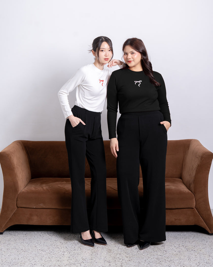 Nomitee's Scarlet Top Atasan Wanita Lengan Panjang