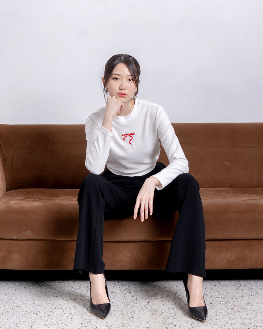 Nomitee's Scarlet Top Atasan Wanita Lengan Panjang