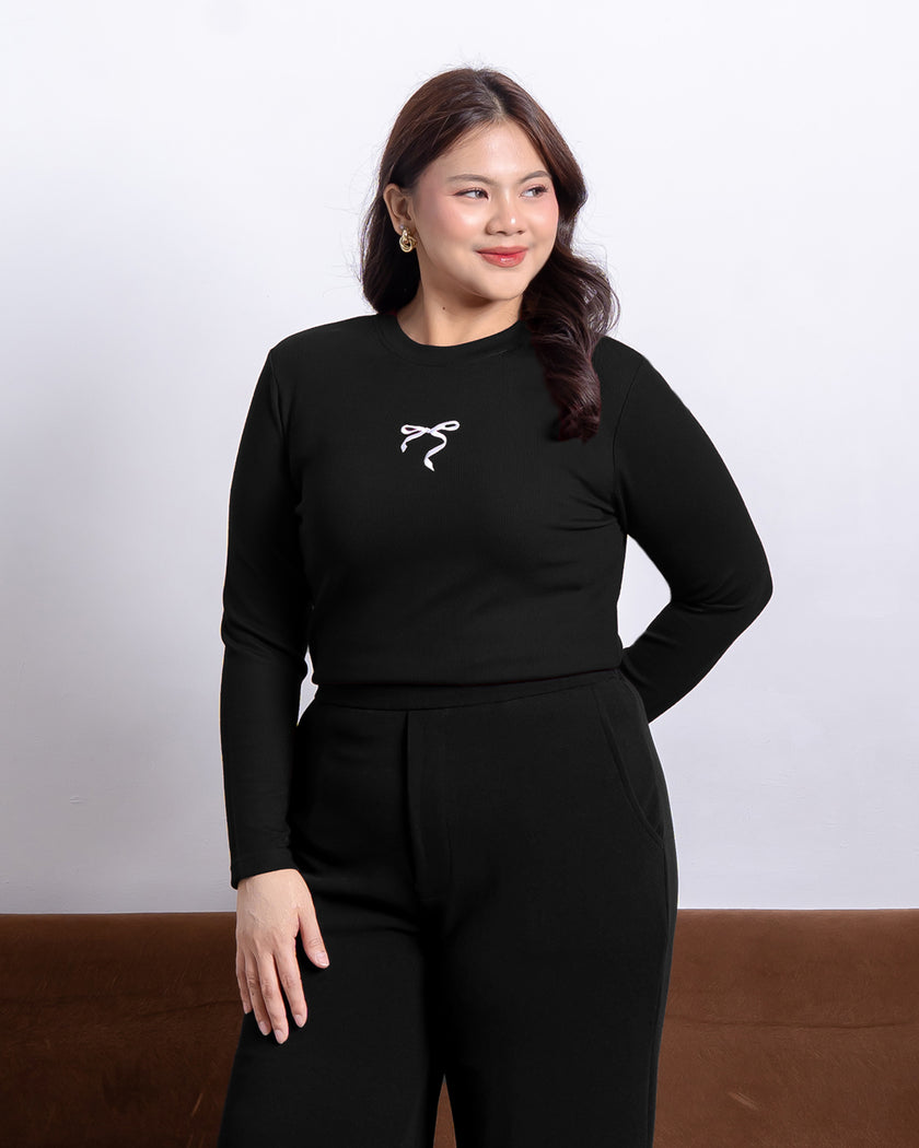 Nomitee's Scarlet Top Atasan Wanita Lengan Panjang