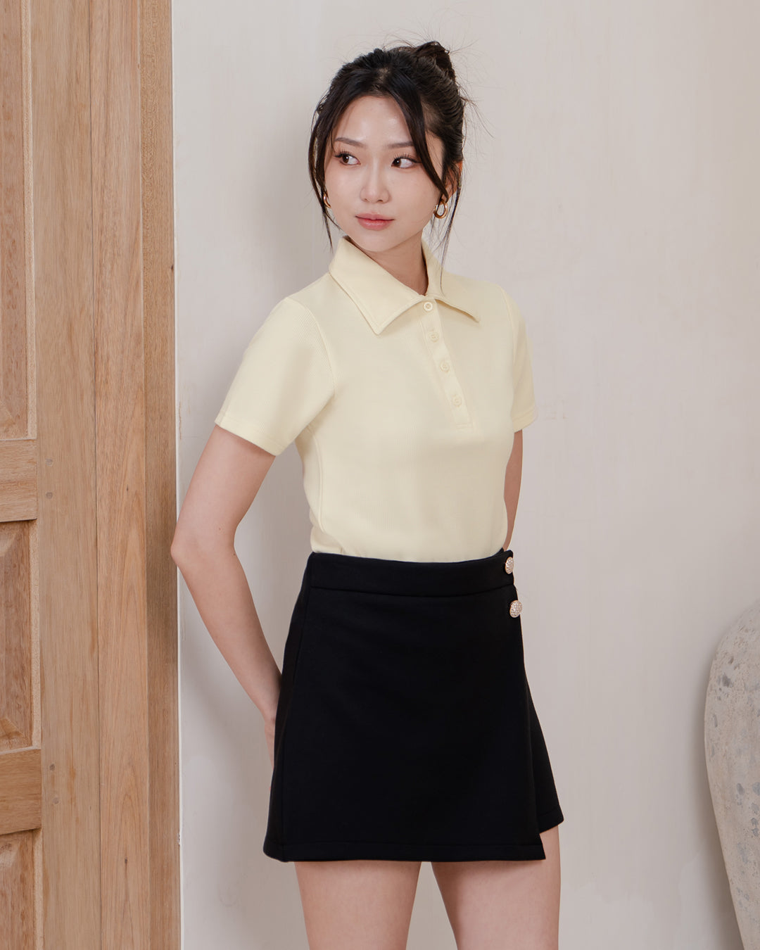 Nomitee's Sophia Top Atasan Wanita Lengan Pendek