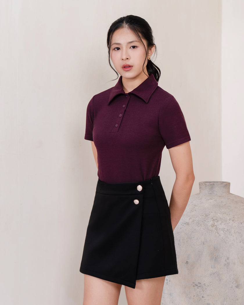 Nomitee's Sophia Top Atasan Wanita Lengan Pendek