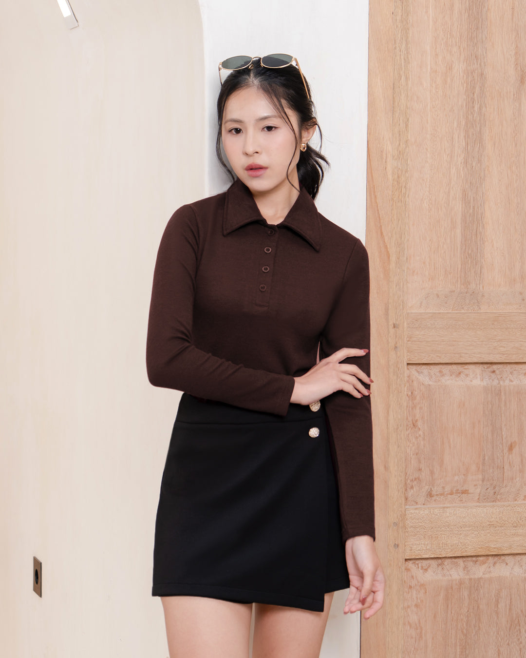 Nomitee's Warren Top Atasan Wanita Lengan Panjang