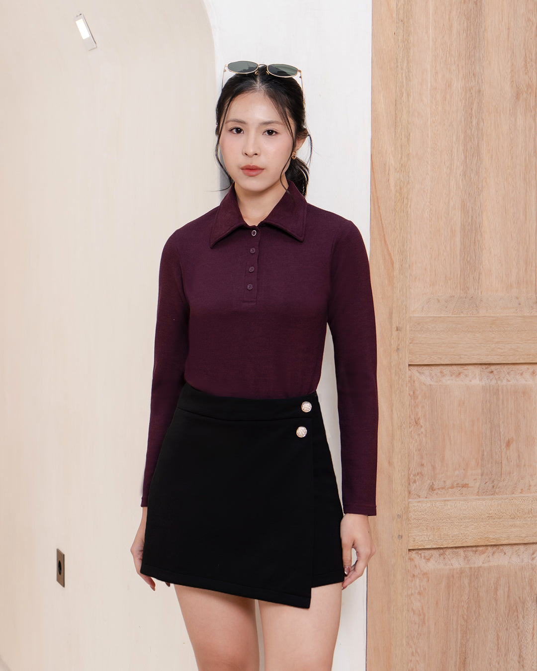 Nomitee's Warren Top Atasan Wanita Lengan Panjang